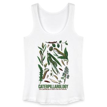 Caterpillarologie Étude de la nature - Débardeur bio Femme - blanc - Devant