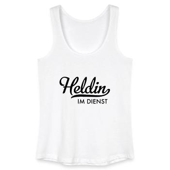 Heldin im Dienst - Frauen Bio Tank Top - Weiß - Vorne
