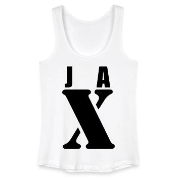 Jax – First Name Design | Minimal Typography - Frauen Bio Tank Top - Weiß - Vorne