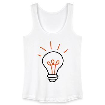 Gluehbirne - 2 Farben - Frauen Bio Tank Top - Weiß - Vorne