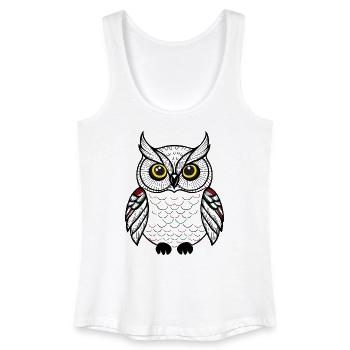 hibou mignon - Débardeur bio Femme - blanc - Devant