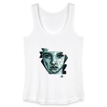 face - Women’s Organic Tank Top - white - Front