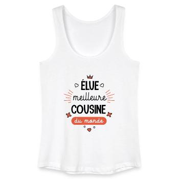 Meilleure cousine du monde Mug cousine - Débardeur bio Femme - blanc - Devant