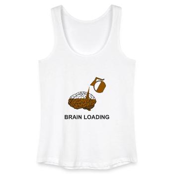 Brain loading by coffee - Frauen Bio Tank Top - Weiß - Vorne