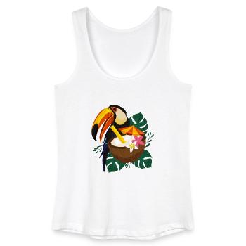 toucan - Débardeur bio Femme - blanc - Devant