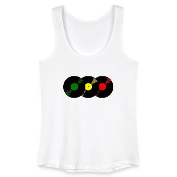 Reggae Schallplatten - Frauen Bio Tank Top - Weiß - Vorne