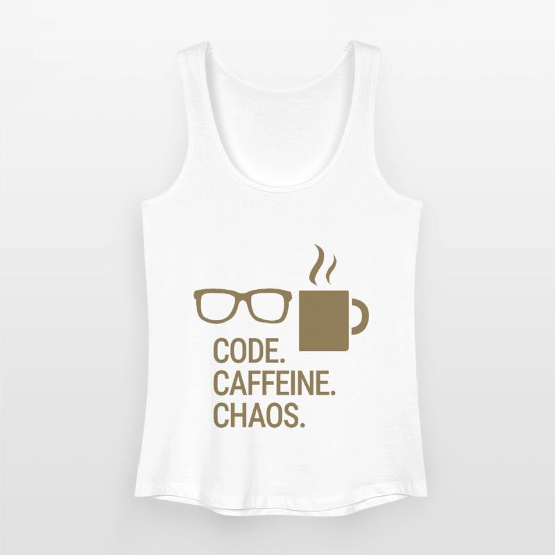 Code. Caffeine. Chaos. Women’s Organic Tank Top