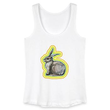 Motif lapin - Débardeur bio Femme - blanc - Devant