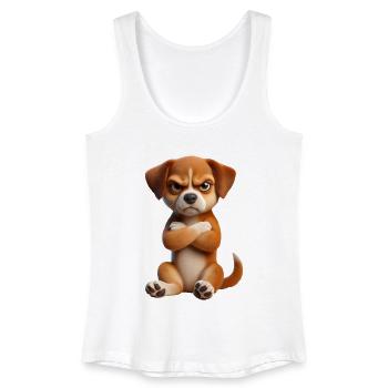 Dog grim 1 - Women’s Organic Tank Top - white - Front