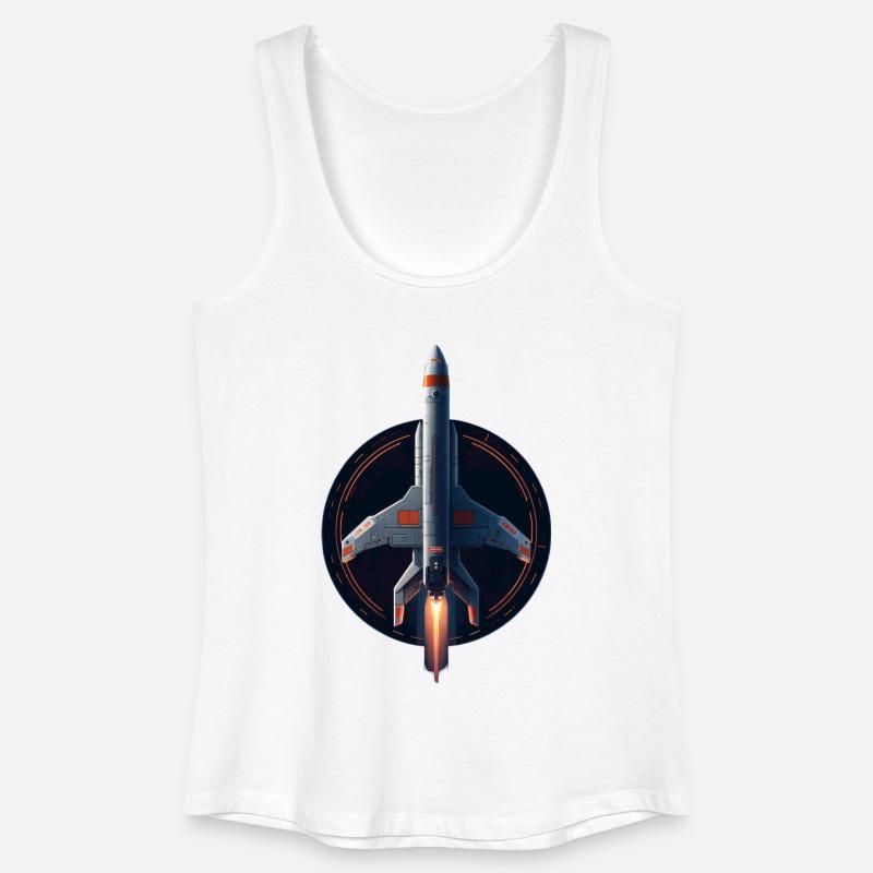 Space rocket - Women’s Organic Tank Top - white
