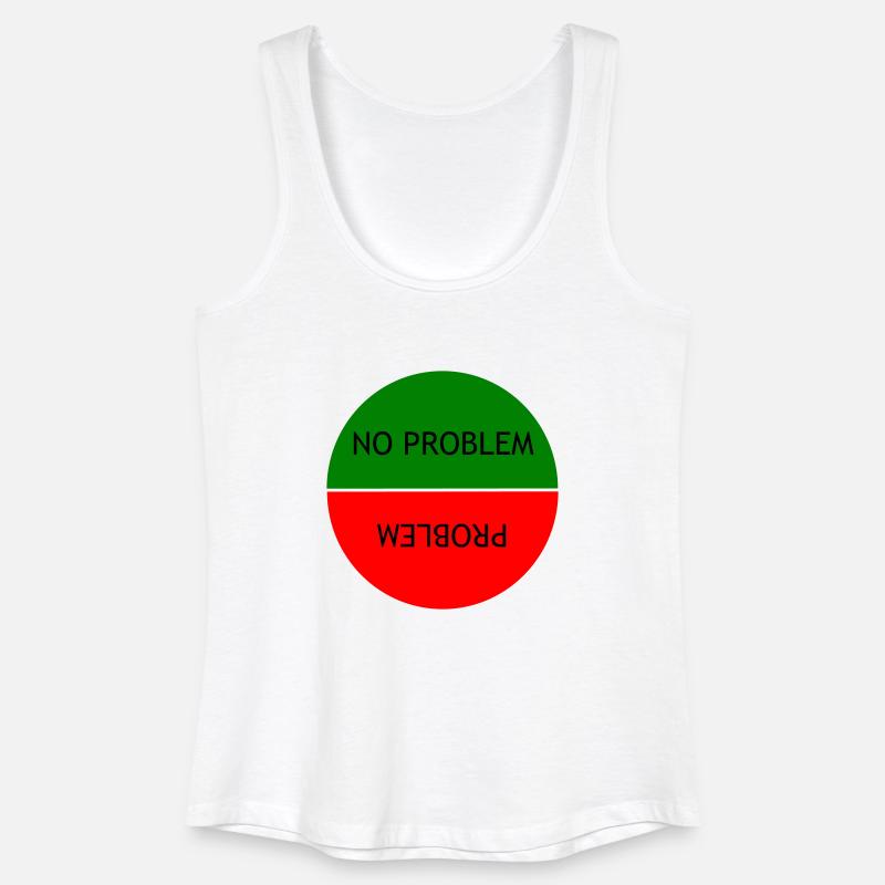 No problem vs Problem - Women’s Organic Tank Top - white