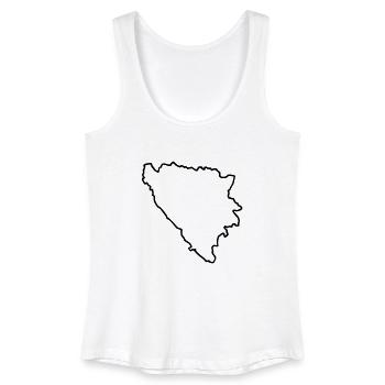 Bosnien Kontur - Frauen Bio Tank Top - Weiß - Vorne