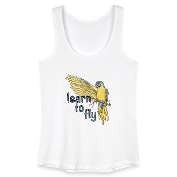 Parrot / Bird / Learning / Macaw / Flying / Wings - Women’s Organic Tank Top - white - Front