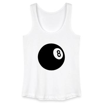 8 ball cue eight snokker blackball - Women’s Organic Tank Top - white - Front