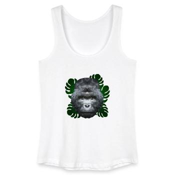 Polygon Gorilla - Frauen Bio Tank Top - Weiß - Vorne