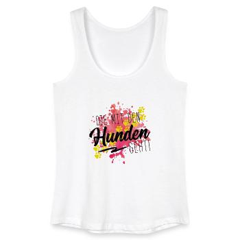 mit den hunden geht design - Frauen Bio Tank Top - Weiß - Vorne