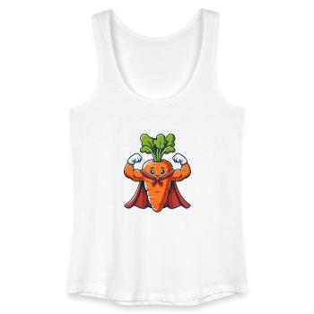 Carotte super musclé - Débardeur bio Femme - blanc - Devant