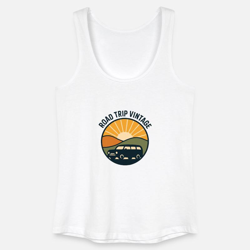 Stylized Horizon & Van - Women’s Organic Tank Top - white