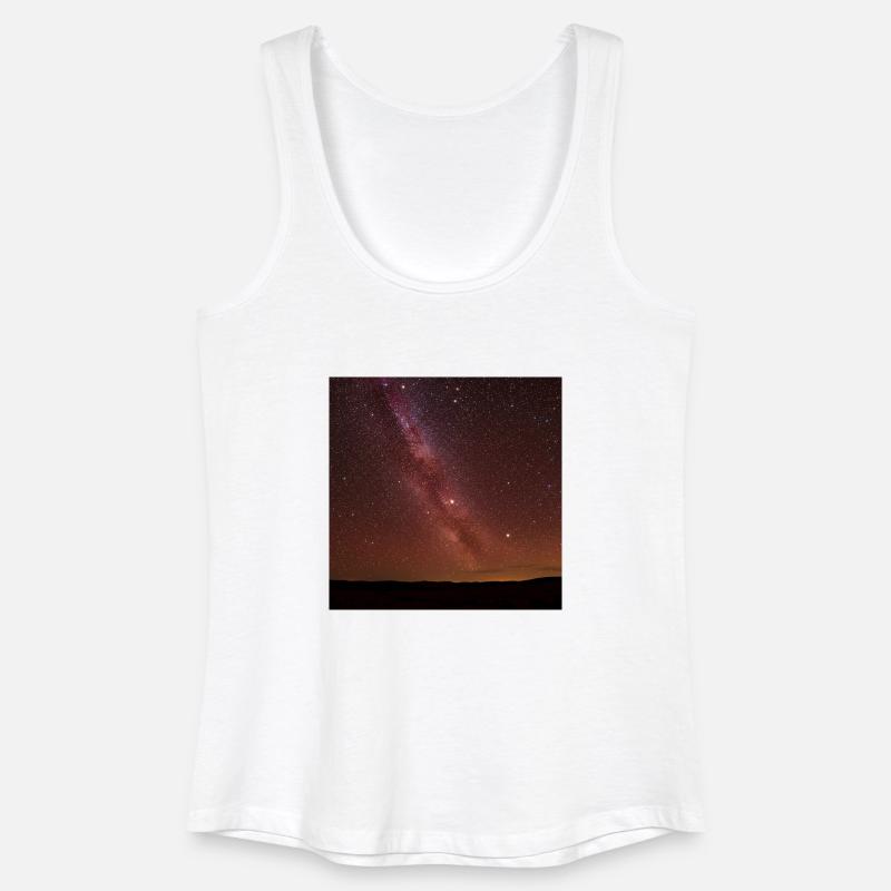 Starry sky comparison image - Women’s Organic Tank Top - white