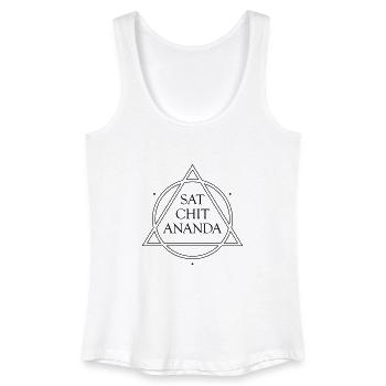 SAT CHIT ANANDA vector - Frauen Bio Tank Top - Weiß - Vorne