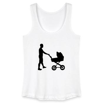 WALKING DAD - Frauen Bio Tank Top - Weiß - Vorne