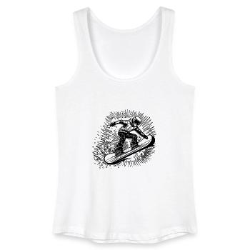 Snowboarding Style Krasser Snowboard Sprung - Frauen Bio Tank Top - Weiß - Vorne