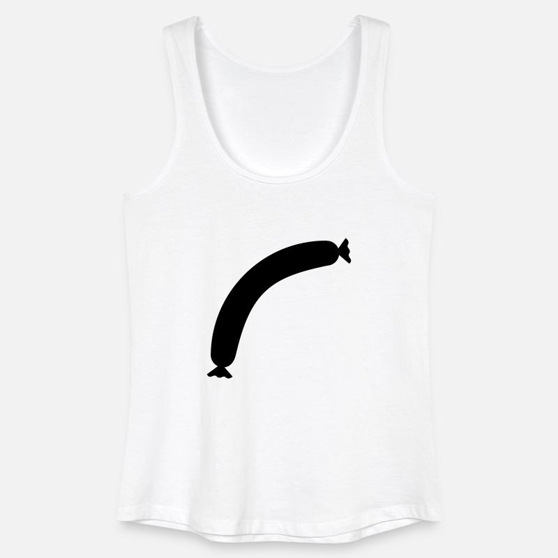 Wurst - Grillen - Frauen Bio Tank Top - Weiß