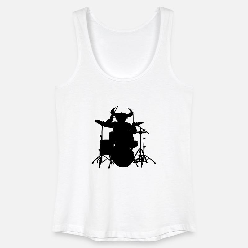 bull DRUM - Women’s Organic Tank Top - white