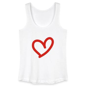 coeur-trait - Débardeur bio Femme - blanc - Devant