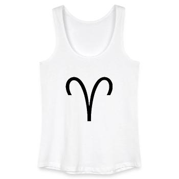Sternzeichen Widder, Exklusives T-Shirt Design - Frauen Bio Tank Top - Weiß - Vorne