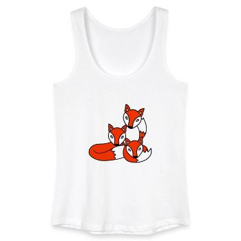 3 Foxes Friends Family Three Kids Crew Team Cute - Women’s Organic Tank Top - white - Front