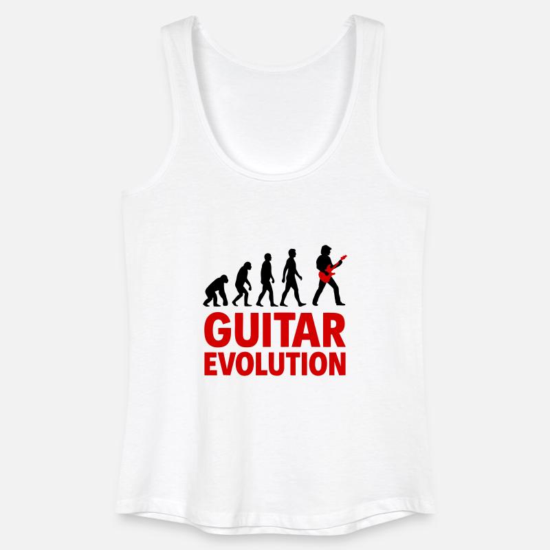 Guitar Evolution Rock Musik - Frauen Bio Tank Top - Weiß