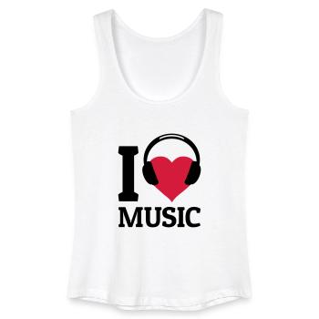 I love Music - Frauen Bio Tank Top - Weiß - Vorne