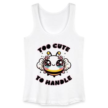 Trop mignon pour être manipulé - Débardeur bio Femme - blanc - Devant