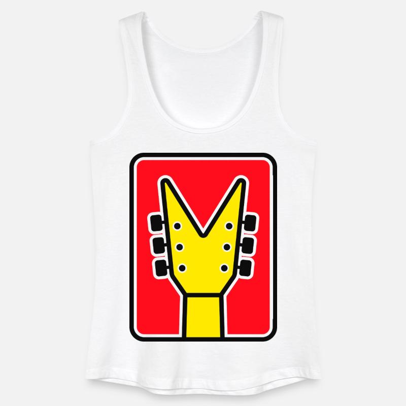 Guitar Emblem - Women’s Organic Tank Top - white