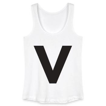 V - Frauen Bio Tank Top - Weiß - Vorne