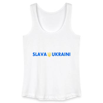 Slava ukraini - Débardeur bio Femme - blanc - Devant