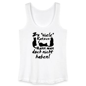 Katzen Spruch Katze Tier Haustier Geschenk lustig - Frauen Bio Tank Top - Weiß - Vorne