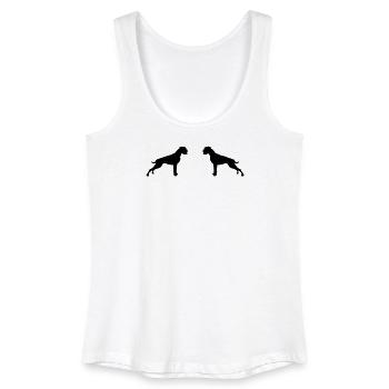 Boxerhunde entgegen 1f - Frauen Bio Tank Top - Weiß - Vorne