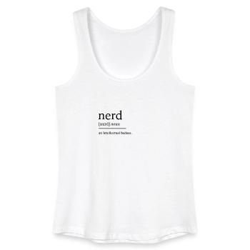 Nerd nerd - Débardeur bio Femme - blanc - Devant