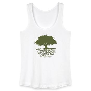les racines des arbres verts - Débardeur bio Femme - blanc - Devant