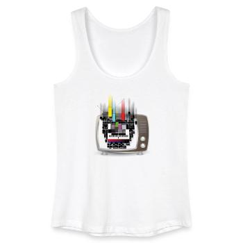 Flowing Test-Screen Retro TV - Frauen Bio Tank Top - Weiß - Vorne