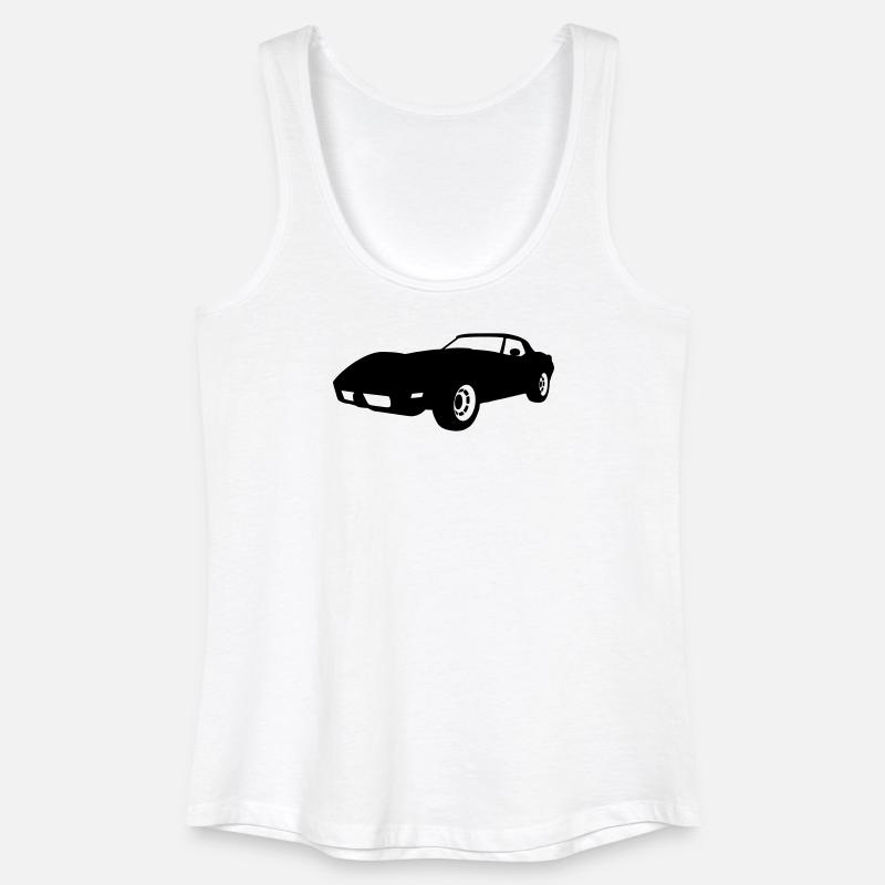 US Classic Car Corvette - Women’s Organic Tank Top - white