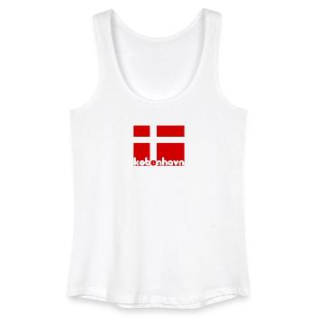 Copenhague Danemark Dannebrog idée cadeau enfants - Débardeur bio Femme - blanc - Devant