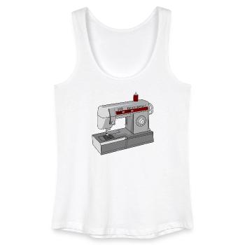 Illustration de machine à coudre sans couture - Débardeur bio Femme - blanc - Devant