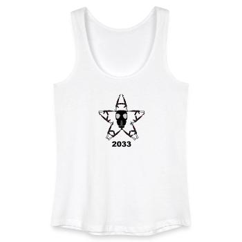 Halloween Schädel mit Clownmaske Design - Frauen Bio Tank Top - Weiß - Vorne