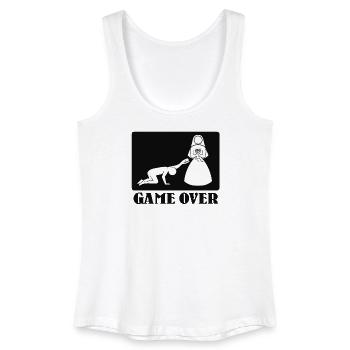 Game Over Hochzeit Heiraten Ehe Lustig Scherz - Frauen Bio Tank Top - Weiß - Vorne