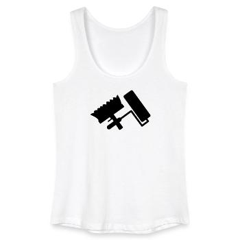 rolle bürste Maler Handwerk - Frauen Bio Tank Top - Weiß - Vorne