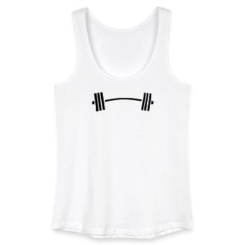hantel langhantel gebogen - Frauen Bio Tank Top - Weiß - Vorne