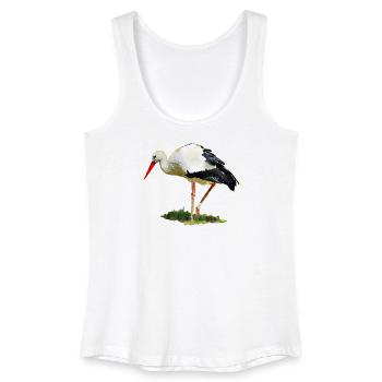 storch vogel - Frauen Bio Tank Top - Weiß - Vorne